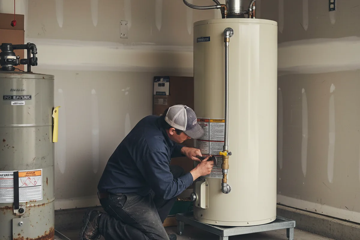 Water heater and shutoff valve replacement in Cottage Grove